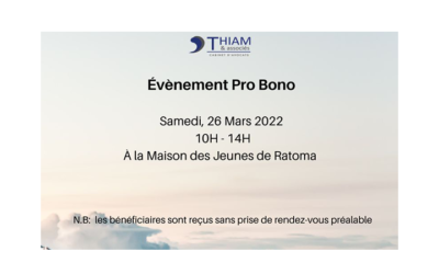 Thiam & Associés is proud to launch its public Pro Bono campaign