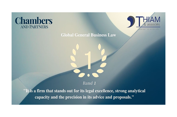 Thiam & Associés ranked Band 1 in Chambers and Partners